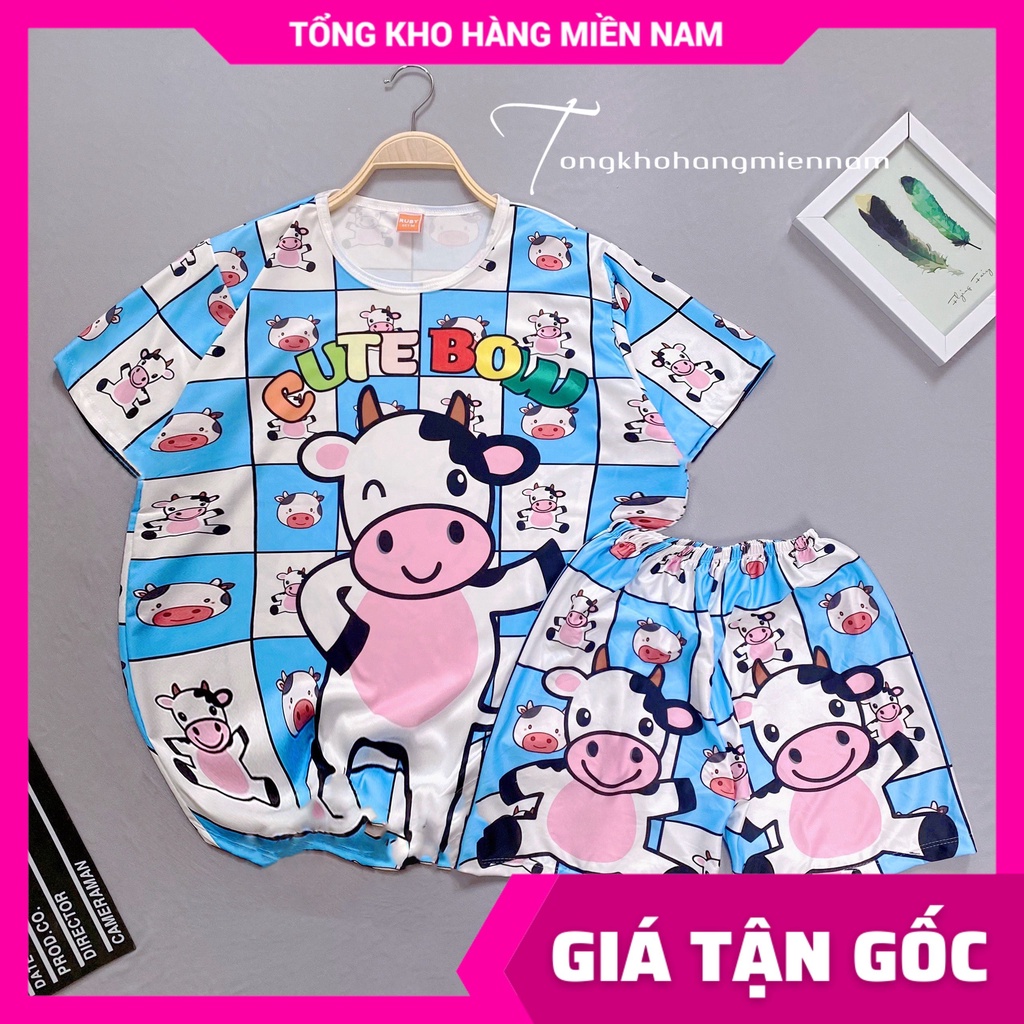 Đồ bộ bò sữa doremon kitty pokemon hoạt hình dễ thương cho bé trai bé gái phom 35kg Size S