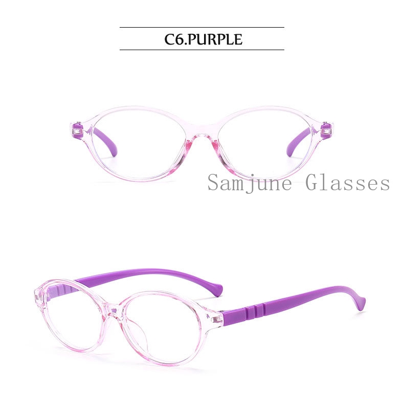 Mắt Kính Gọng Oval Chống Ánh Sáng Xanh Bảo Vệ Mắt Phong Cách Retro Samjune