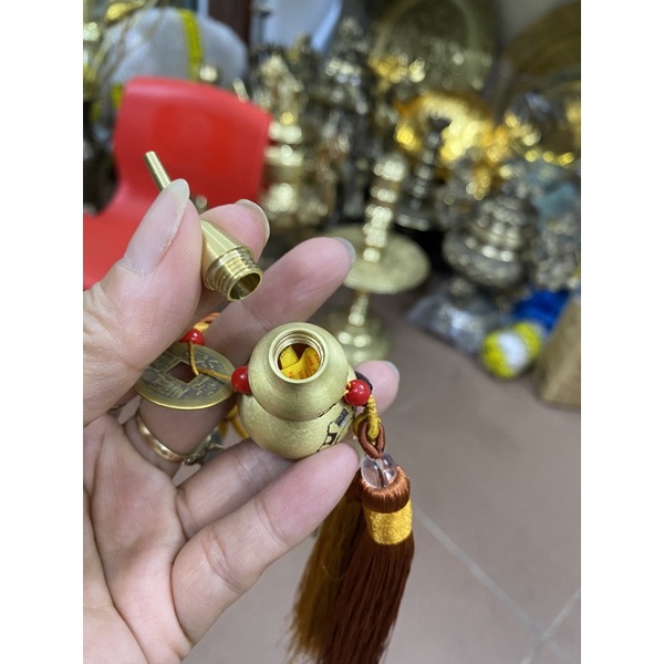 Hồ lô may mắn bình an ,mở được nắp có dây treo