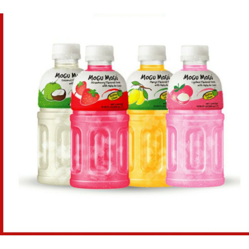 ( Combo 4 chai)Nước uống Mogu Mogu vị trái cây với thạch dừa 320ml