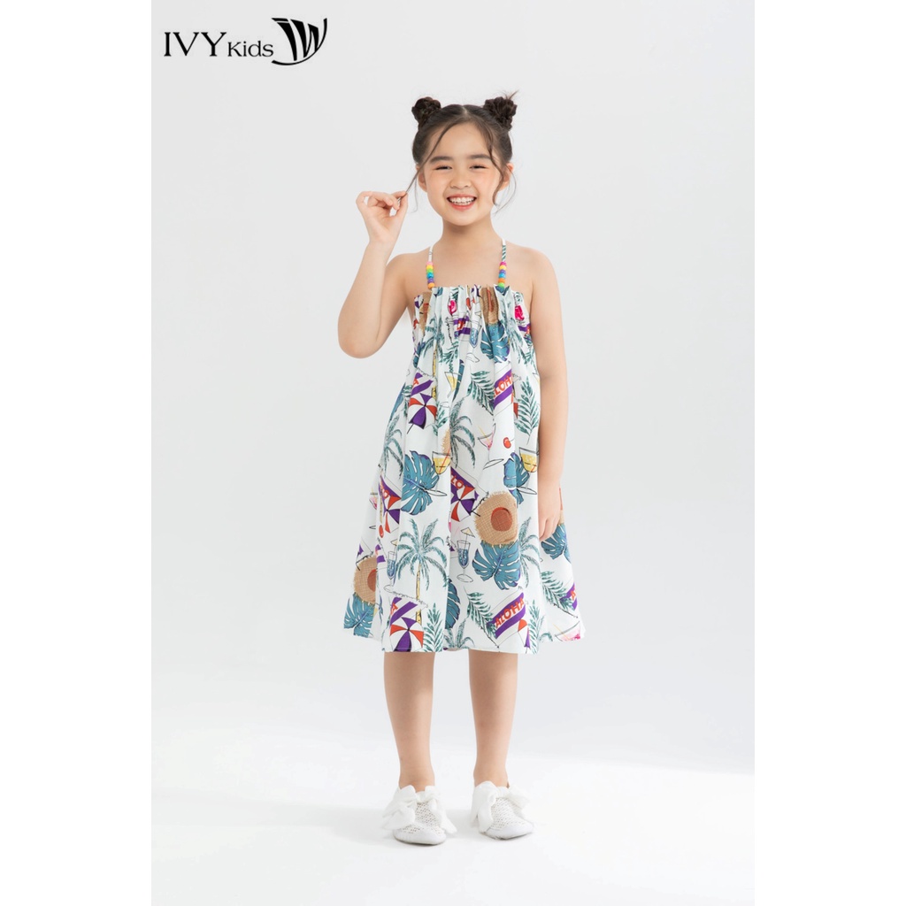Đầm xòe 2 dây bé gái IVY moda MS 40G1350