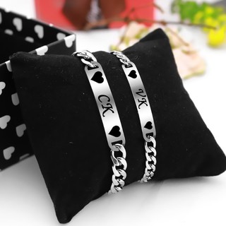 LẮC VÒNG TAY CẶP ĐÔI INOX CK VK ĐẸP Ý NGHĨA