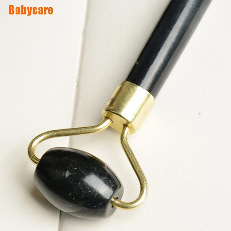 (Hàng Mới Về) Cây Lăn Mát Xa Hai Đầu Bằng Đá Ngọc Trai Bich Màu Đen Để Chăm Sóc Sức Khỏ