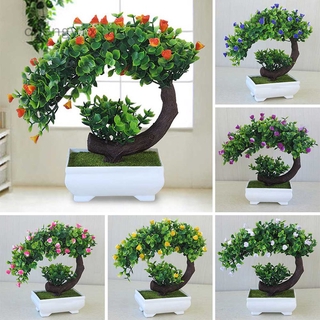 Chậu cây cảnh nhân tạo bằng nhựa cỡ nhỏ trang trí nhà cửa
