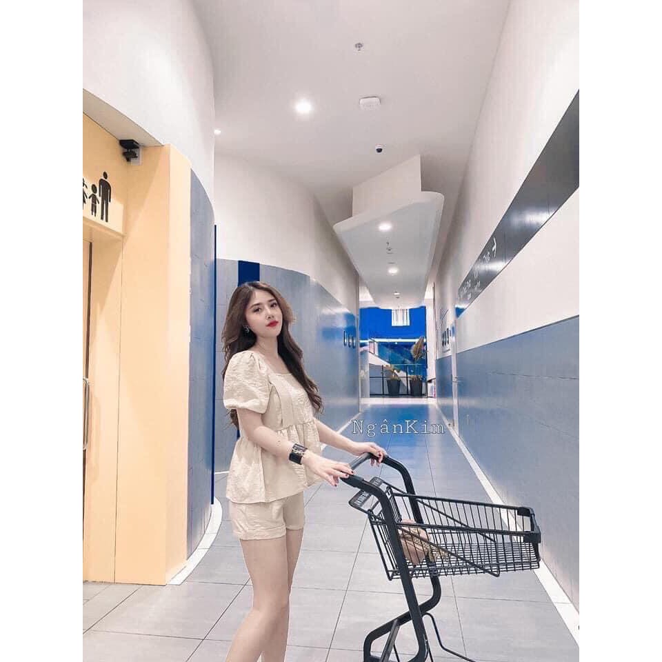 [FREESHIP] Sét quần và áo tay bồng chất đũi trẻ trung, phong cách Hàn Quốc | BigBuy360 - bigbuy360.vn