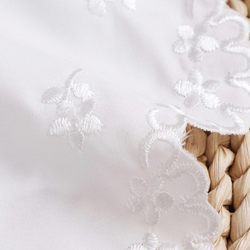 Cổ Áo Giả Thêu Hoa Màu Trắng Phong Cách Vintage Cho Búp Bê