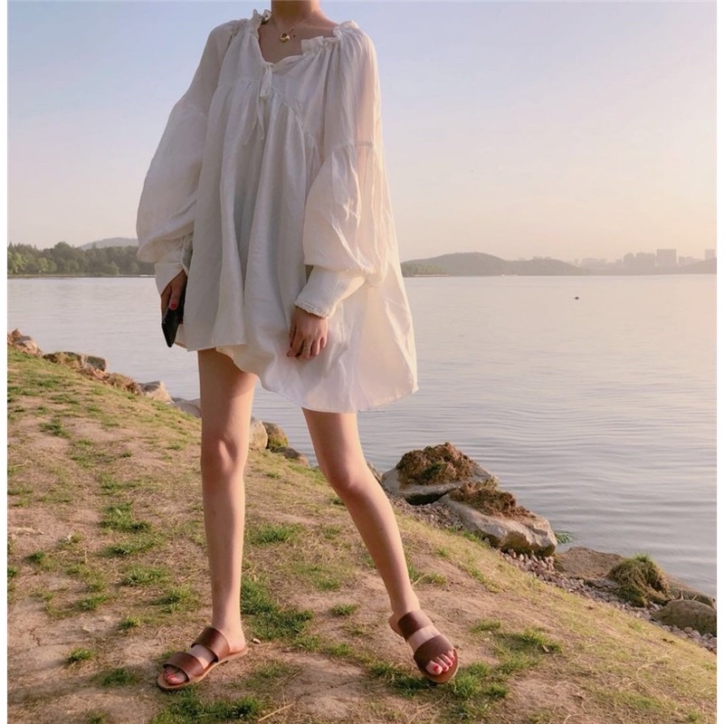 ◊(SẴN) Áo babydoll form rộng oversize ulzzang giả váy đầm giấu quần đi học du lịch Tết bigsize | BigBuy360 - bigbuy360.vn
