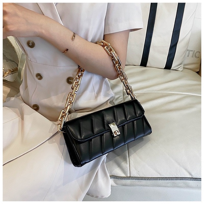 Túi Xách Đeo Vai Hình Vuông Nhỏ Có Dây Xích Đeo Vai Phong Cách Pháp Gylb368