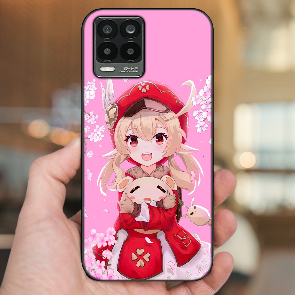 Ốp lưng Realme 8, 8 Pro viền đen in hình Klee Genshin Impact