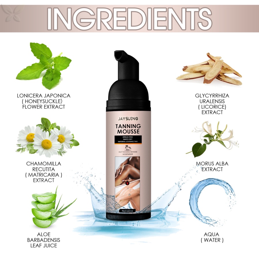 Kem nhuộm da đầu nhấn Tanning Mousse Solarium Mak trang điểm 60ml