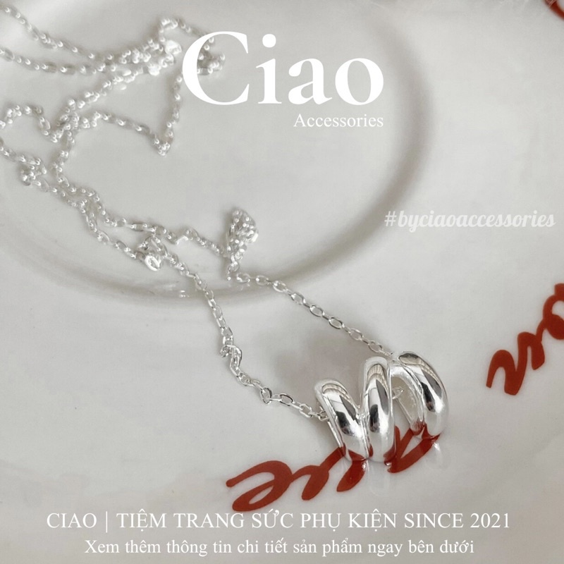 [HOẢ TỐC 1H] Dây chuyền/ Vòng cổ mạ bạc S925 thiết kế hình trừu tượng tinh tế xinh xắn Alice Ciao