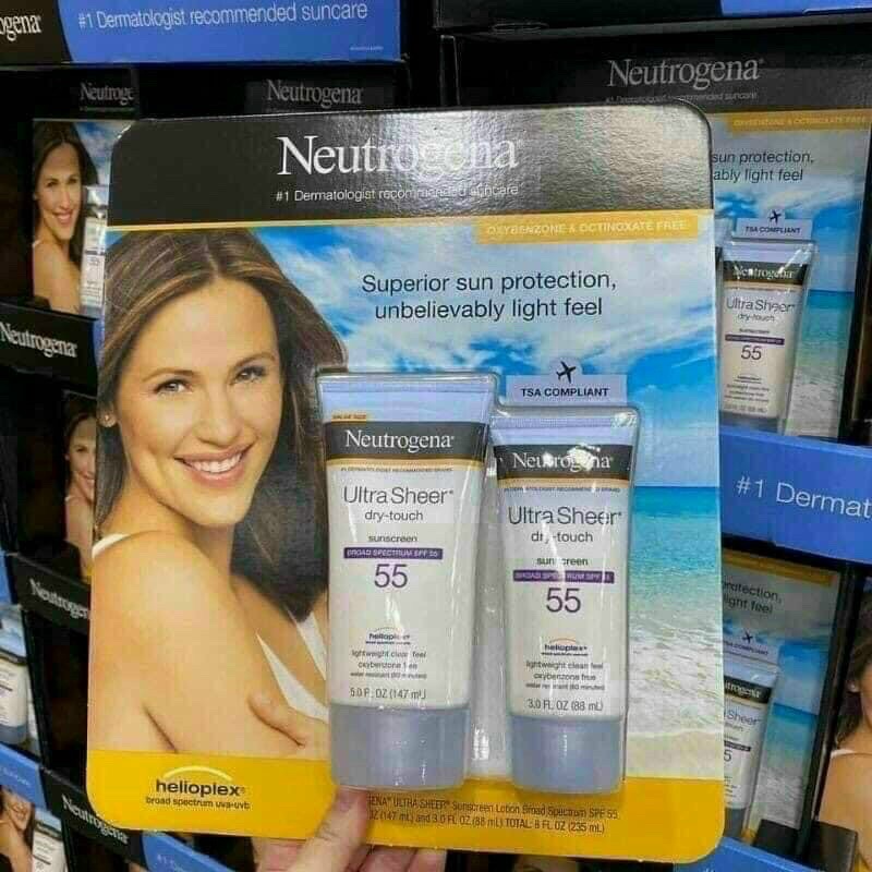 Set 2 Kem Chống Nắng Neutrogena Ultra Sheer SPF 55+