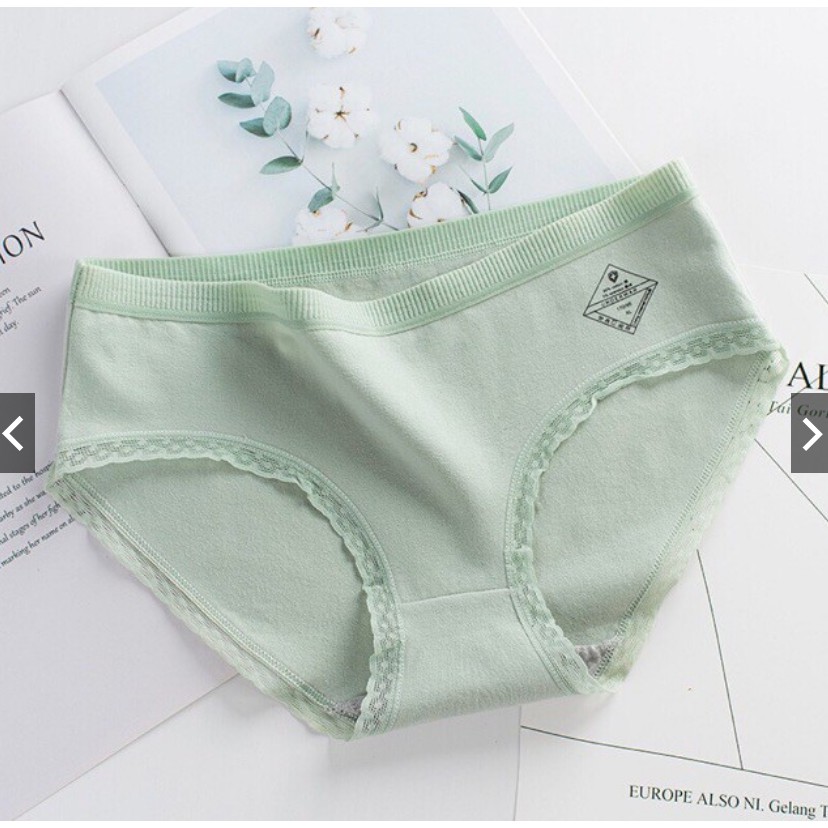 Quần lót cotton viền ren xuất Nhật mềm mịn 005