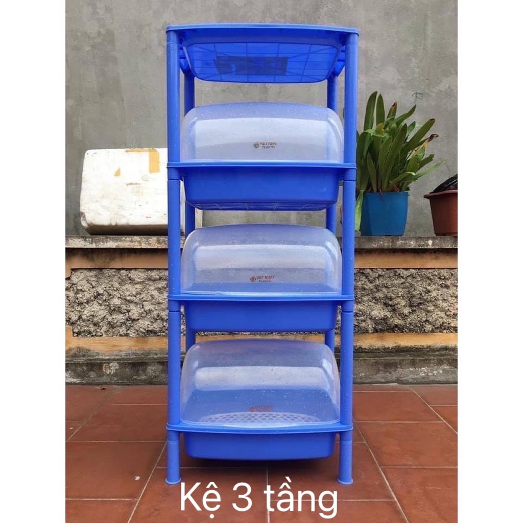 [FREE SHIP] Kệ úp chén, bát nhiều tầng có nắp đậy nhựa Việt Nhật- đồ dùng nhà bếp bằng nhựa cao cấp an toàn