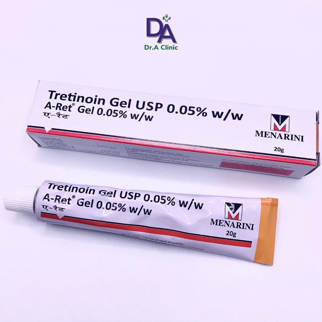 Tretinoin Aret Ấn Độ 0.025 0.05 0.1 Chính Hãng Dr.A Clinic dưỡng da căng bóng, tái tạo trẻ hoá da