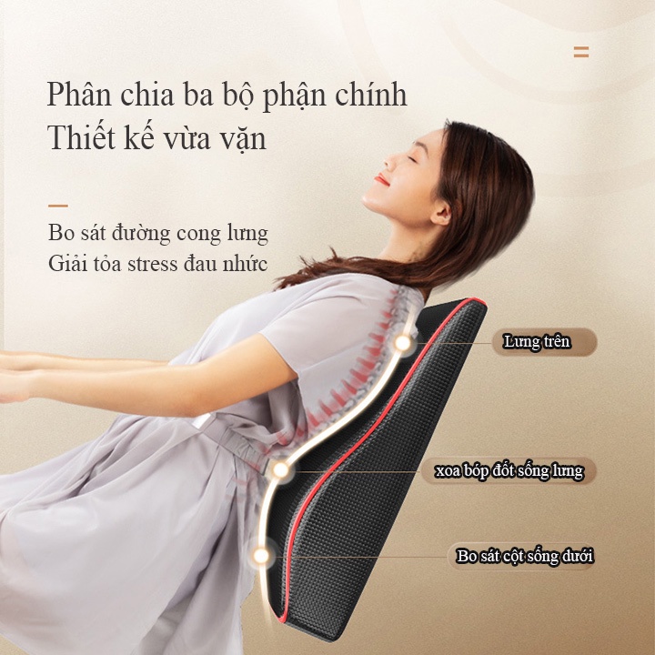 Gối Massage Hồng Ngoại Cổ Vai Gáy Tựa Lưng Đa Năng RULAX Có Hướng Dẫn Tiếng Việt Model RL01