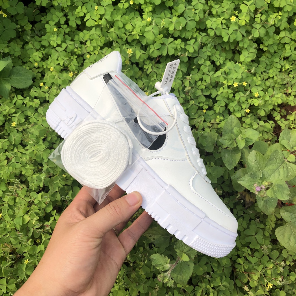 Giày Air Force 1 Low AF1 pixel Trắng shadow, Móc Đen, Vảy Rắn bản mới cực chất hàng mới về đế cao supixel