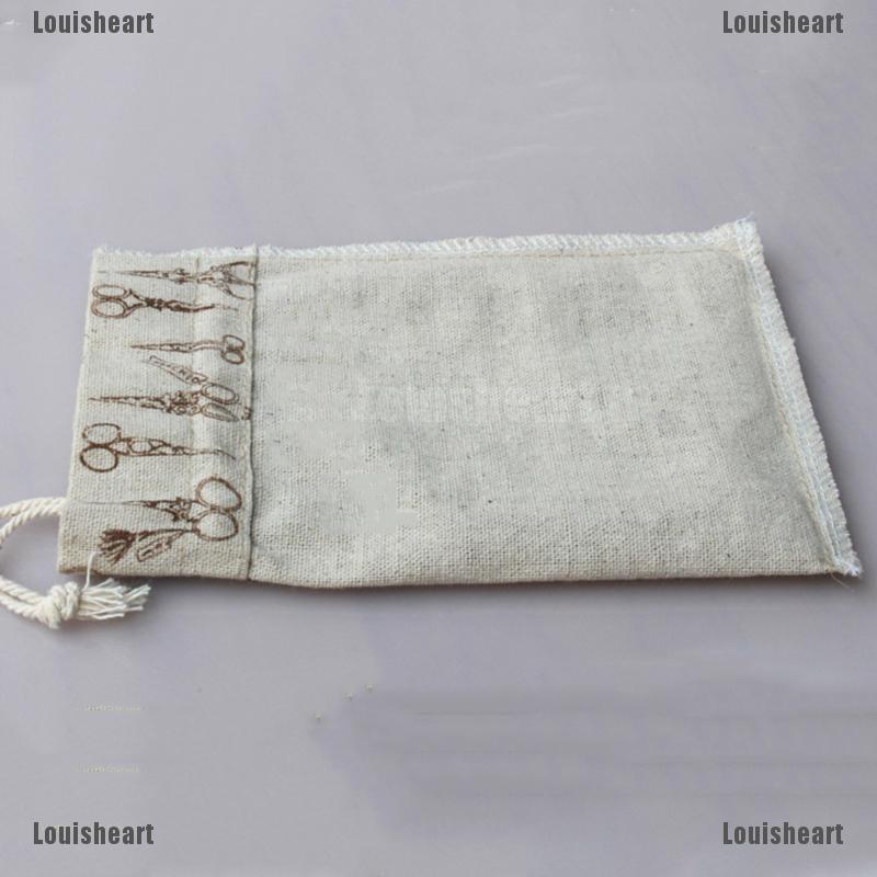 Túi vải lanh đựng trang sức