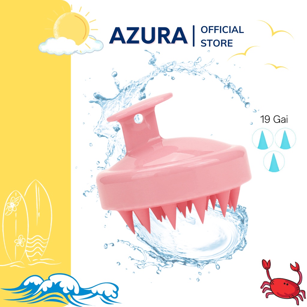 Lược gội đầu Azura chăm sóc da đầu hiệu quả loại sạch gàu chống rụng tóc kích thích mọc tóc