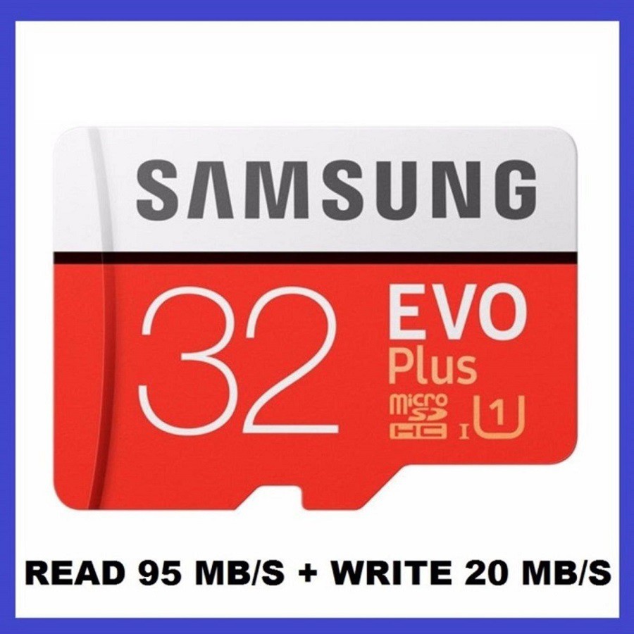 Thẻ nhớ MicroSDHC Samsung EVO Plus 32GB 95MB/s 20MB/s - Box 2017 (Đỏ)