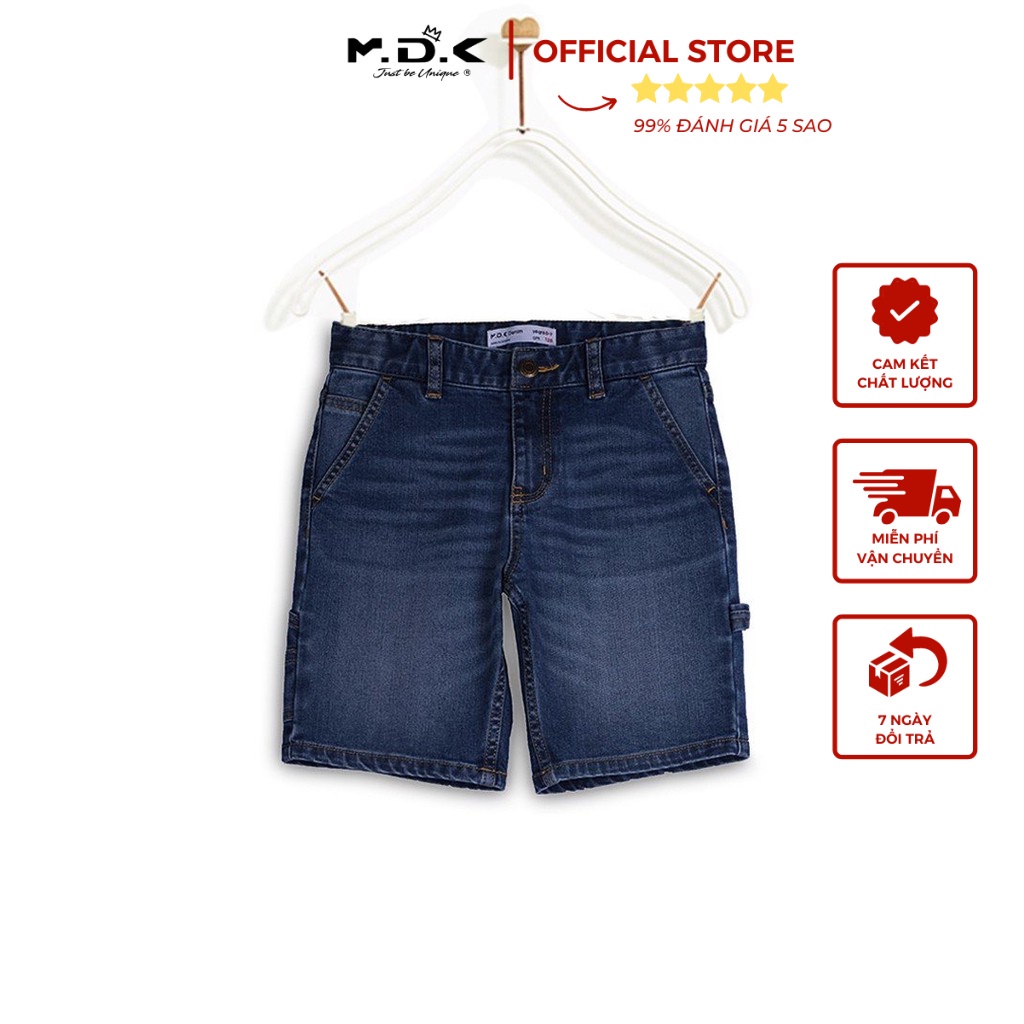 Quần Short Bé Trai M.D.K Carpenter Denim Bermuda M.D.K - chất liệu eco denim mềm mại, an toàn với làn da bé