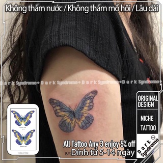 Hình Xăm Dán Hình Bướm Chống Thấm Nước Phong Cách Vintage