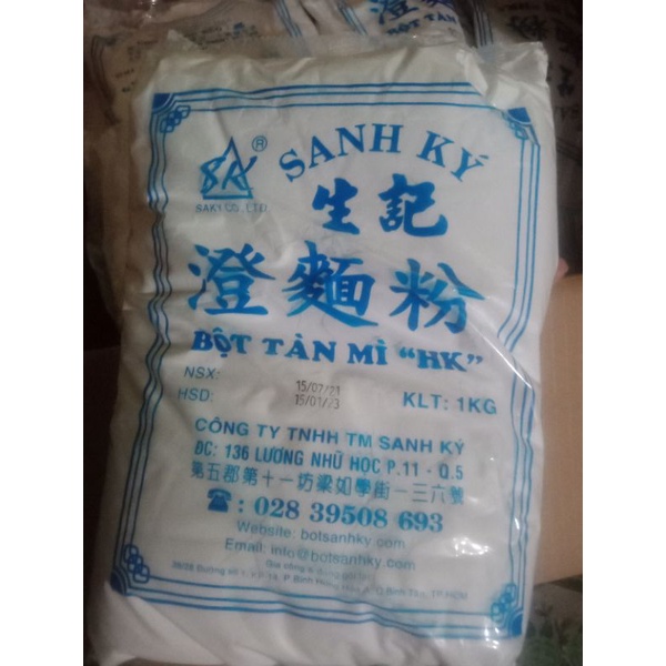 Bột Tàn Mì Sanh Ký 1kg Date 2023 dùng làm bánh bột lọc, Há cảo, Bún gạo..