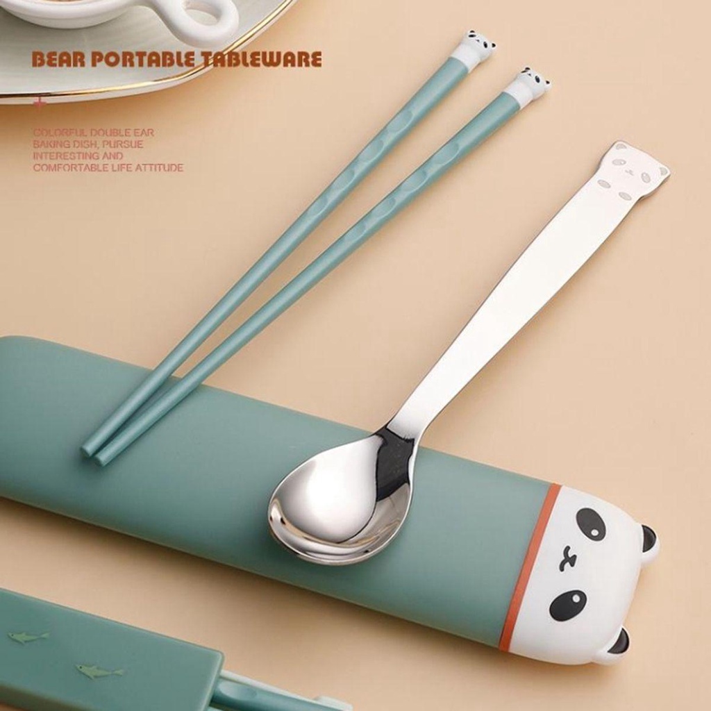 NICKOLAS Bộ Muỗng Đũa Bằng Silicone Và Thép Không Gỉ