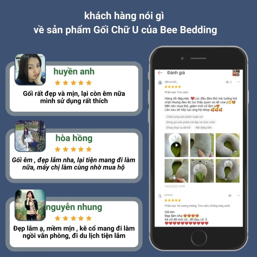 Gối ngủ văn phòng chữ U, dùng kê cổ, tựa cổ, đeo ôm đầu, kẹp cổ - gối hình chữ U cho bé, gói chũ u mềm đi du lịch, đi xe