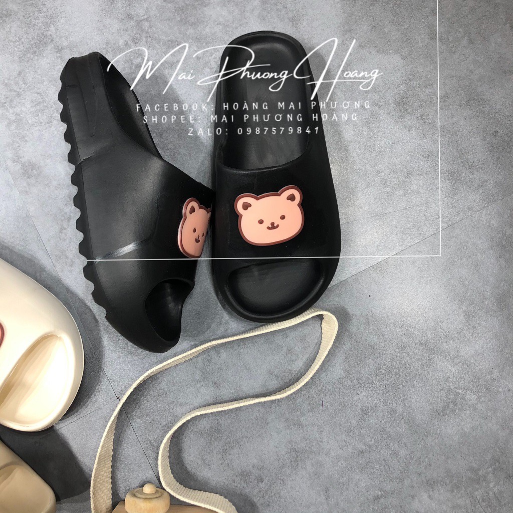 Dép bánh mì Gấu cute siêu nhẹ chống trượt hottrend 2021. M01