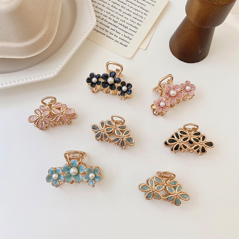 Kẹp Tóc Hình Hoa Đính Ngọc Trai Giả Thời Trang Dành Cho Nữ