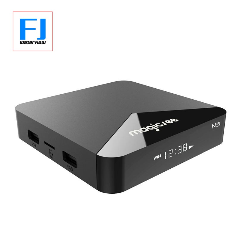 Bộ đầu thu TV thông minh Magicsee N5 hệ điều hành Android 7.1 CPU Amlogic S905X kèm cáp HDMI và remote cùng dây điện