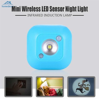 HD Mini Wireless LED Sensor Night Light Lamp PIR Infrared Battery Powered Motion Sensor Wall Light