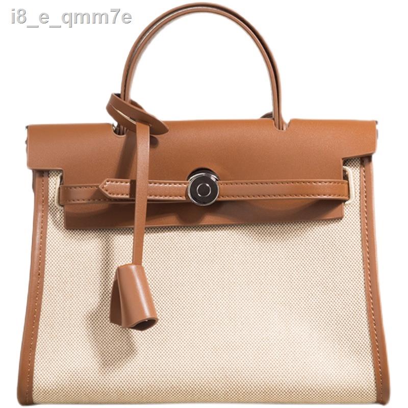 ✈ ●Mogelili her bag herbag2021 túi Kelly vải mới công suất lớn xách đeo chéo một vai