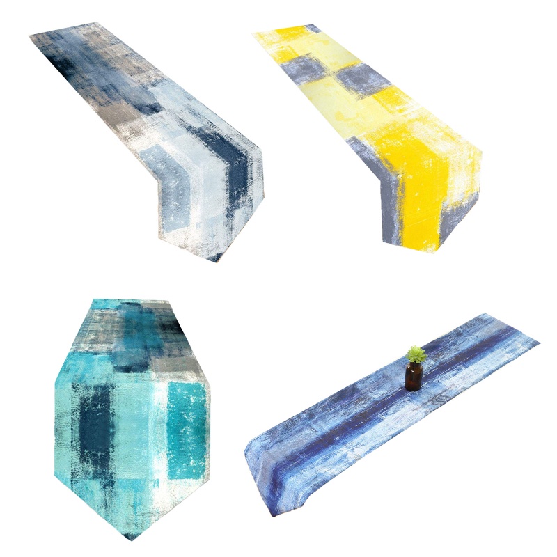 Aoto Khăn Trải Bàn Polyester Họa Tiết Tranh Sơn Dầu Trừu Tượng Dành Cho Trang Trí Nhà Cửa / Tiệc Tùng /