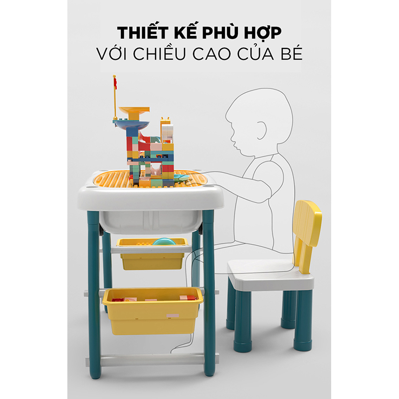 Đồ Chơi Giáo Dục PEEK A BOO Bàn Học Kèm Ghế Cho Bé Size Lớn H304-A