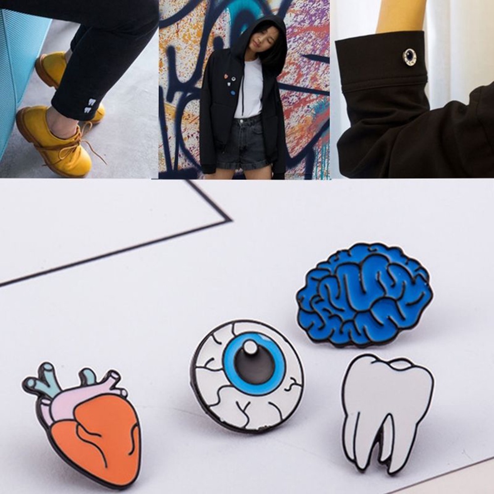 Ghim cài áo hình hàm răng sáng tạo ngộ nghĩnh