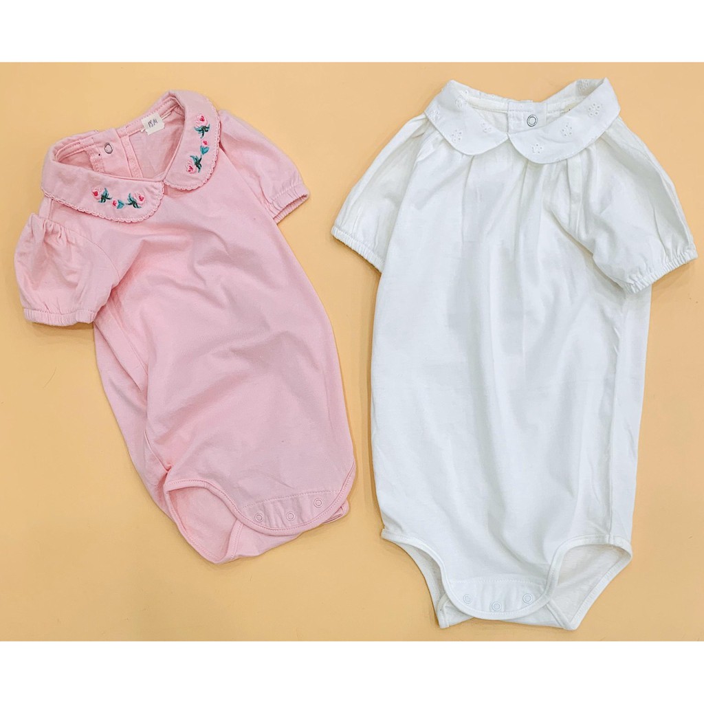 Set 2 body bé gái cổ Peter Pan hiệu Oshkosh