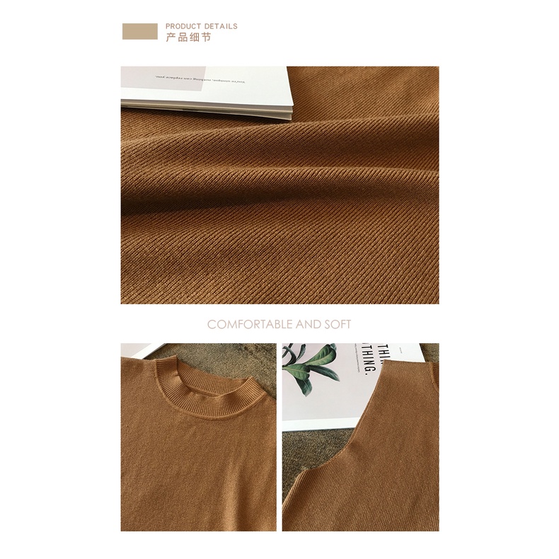 LS_AL075 Áo len sát nách nữ trơn cổ 3p QUẢNG CHÂU