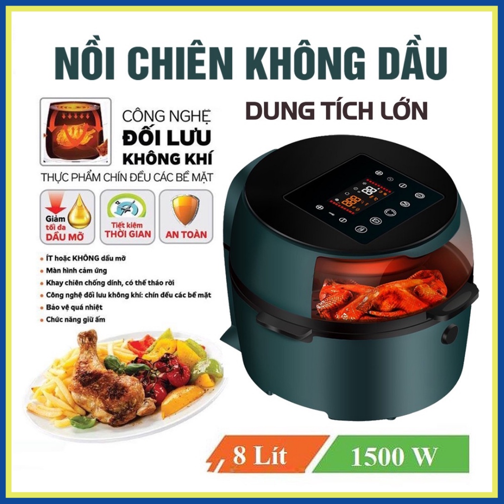 CAMEL - NỒI CHIÊN KHÔNG DẦU 6.5 LÍT 8 LÍT HÀNG CHÍNH HÃNG, BẢO HÀNH 12 THÁNG, MÓN NGON AN TOÀN SỨC KHỎE