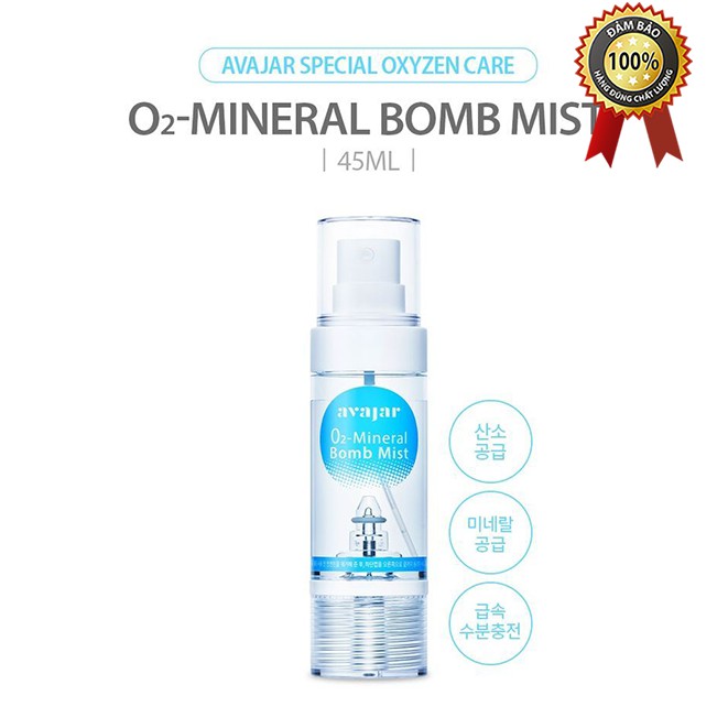 Xịt khoáng Avajar - O2-Mineral Bomb Mist 45ml