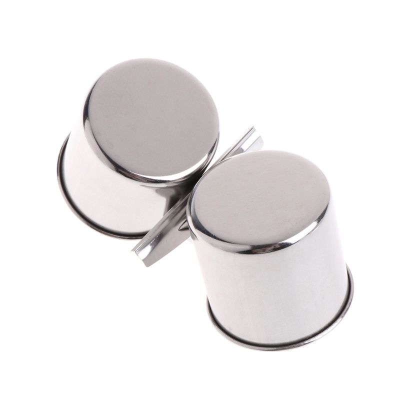 Cốc Đôi Đựng Thức Ăn / Nước Uống Bằng Thép Không Gỉ Có Kẹp Gắn Chuồng Chim Vẹt Đứng