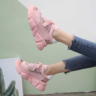 👟Giày bata hở mũi phối lưới/ QC