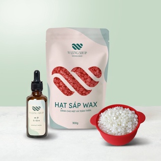Combo Sáp Wax Lông Việt Nam Mỡ Trăn Và Chén Silicon Waxing Shop Tặng Que Phết Sáp