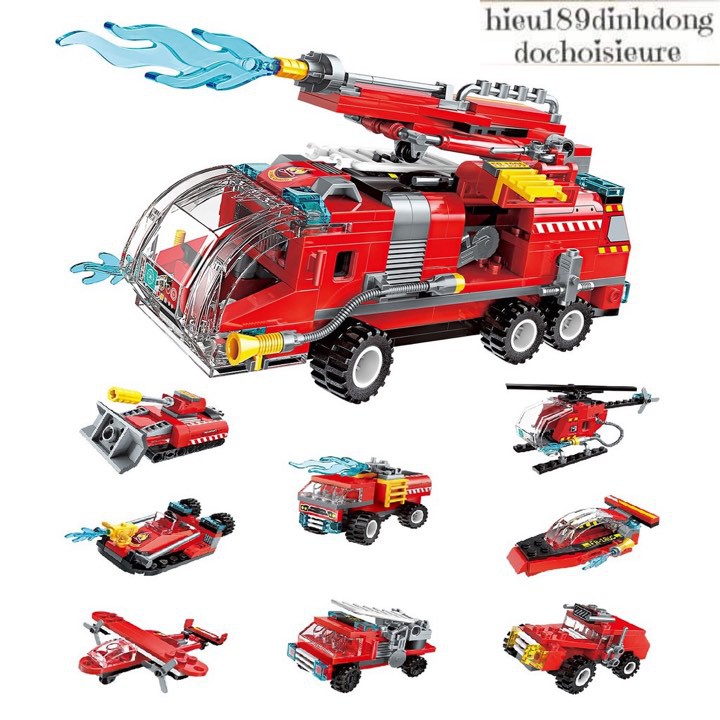 Lắp ráp xếp hình 1805 : Xe Cứu Hỏa