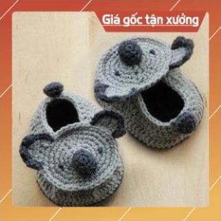 Giày Koala Xám - Sản phẩm đan móc handmade - Trang phục Thu Đông cho bé