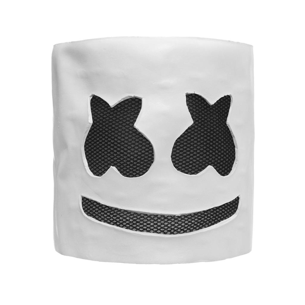 Mặt nạ hóa trang DJ Marshmello màu trắng cho tiệc Halloween