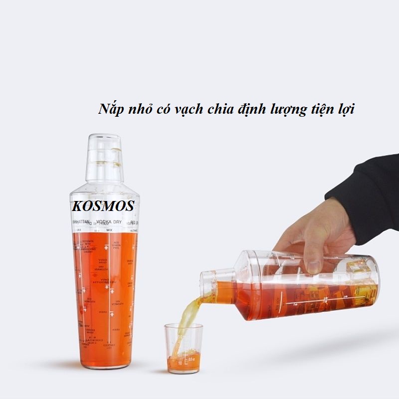 Bình lắc shaker nhựa standar cao cấp