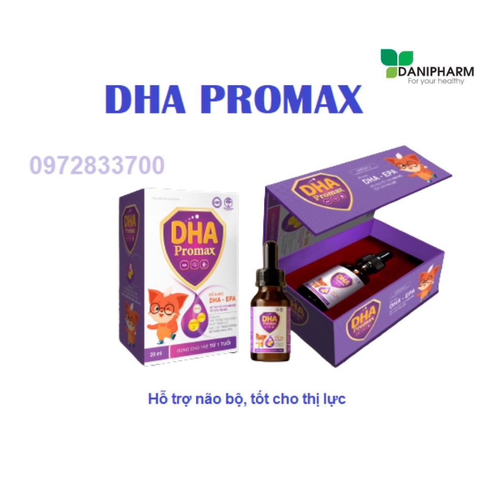 DHA PROMAX, DHA dạng giọt giúp tăng IQ, phát triển não bộ, tăng cường thị lực cho bé 20ml