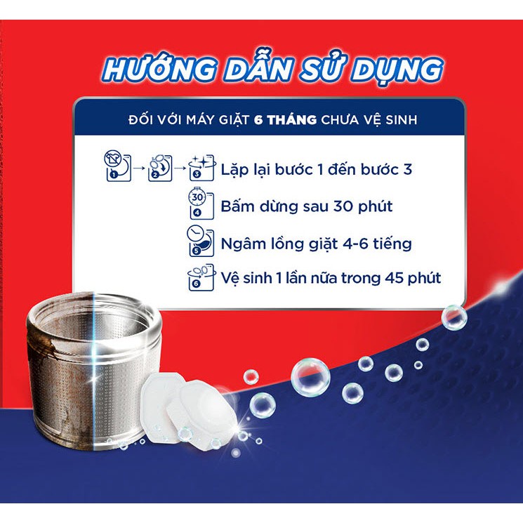 Hộp 4 Viên Nén Vệ Sinh Lồng Giặt OMO Matic 80gr